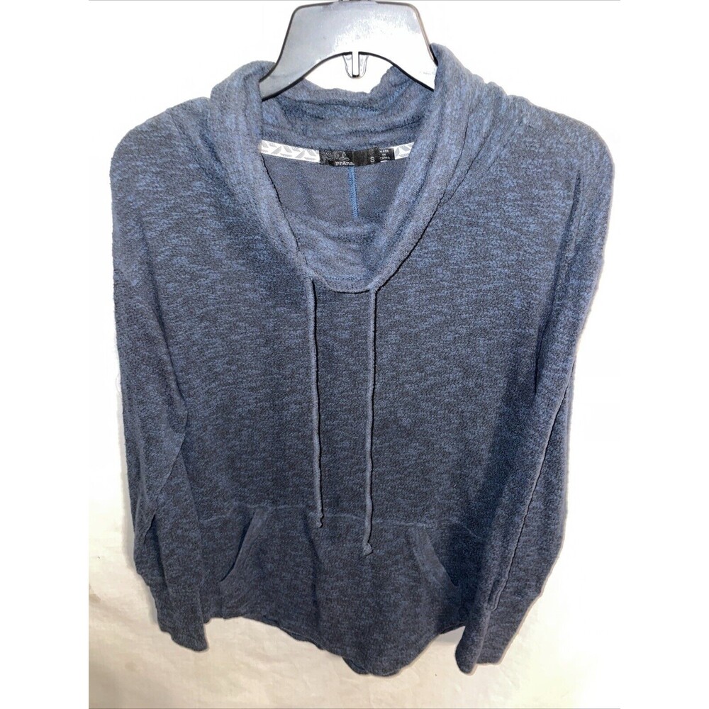 Prana Men’s Cowl Neck Casual Shirt Size Small Blue Beach Cruise Island Cozy